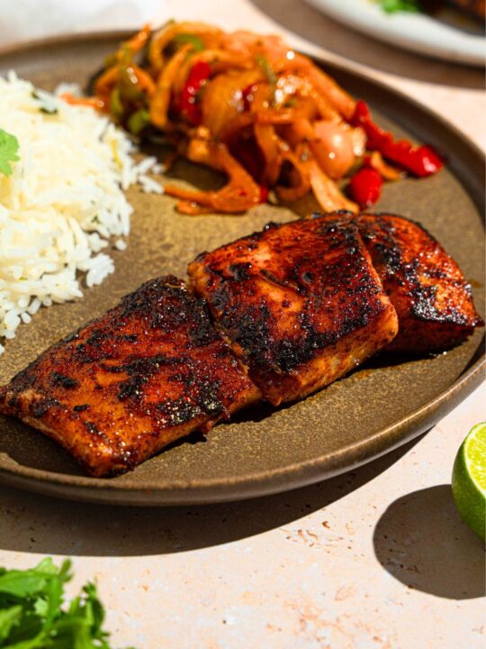 Blackened grouper prepared by Come Eat With Me